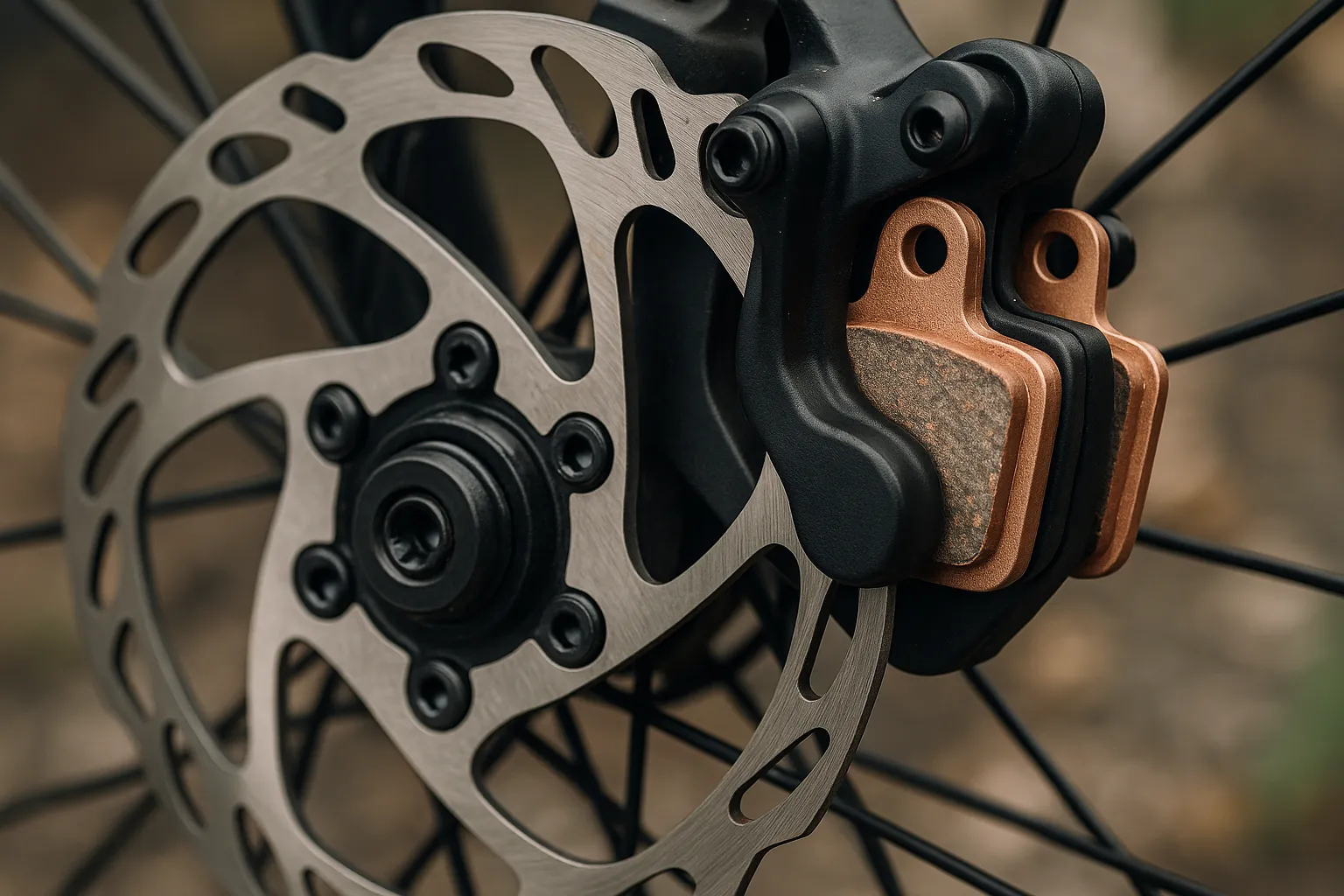 Neue Bremsbeläge am Fahrrad