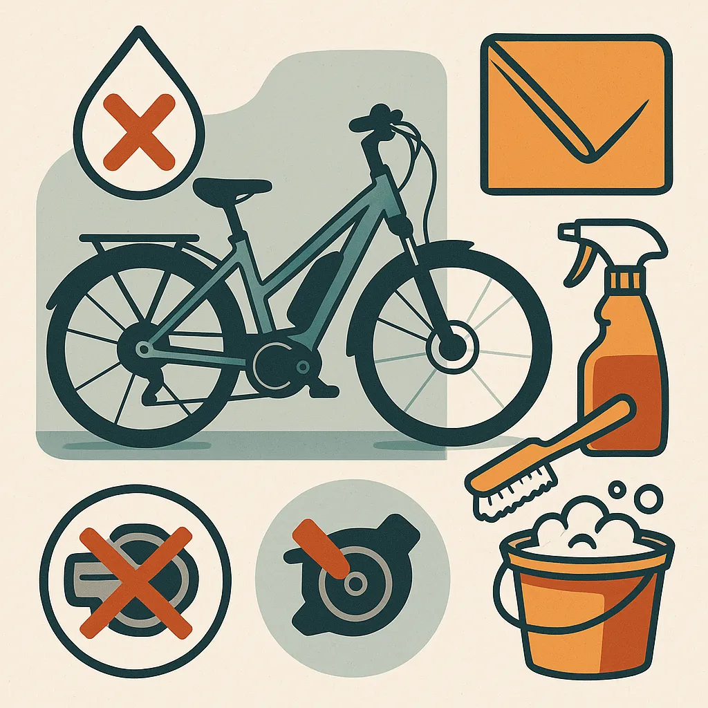 E-Bike Reinigung Icons