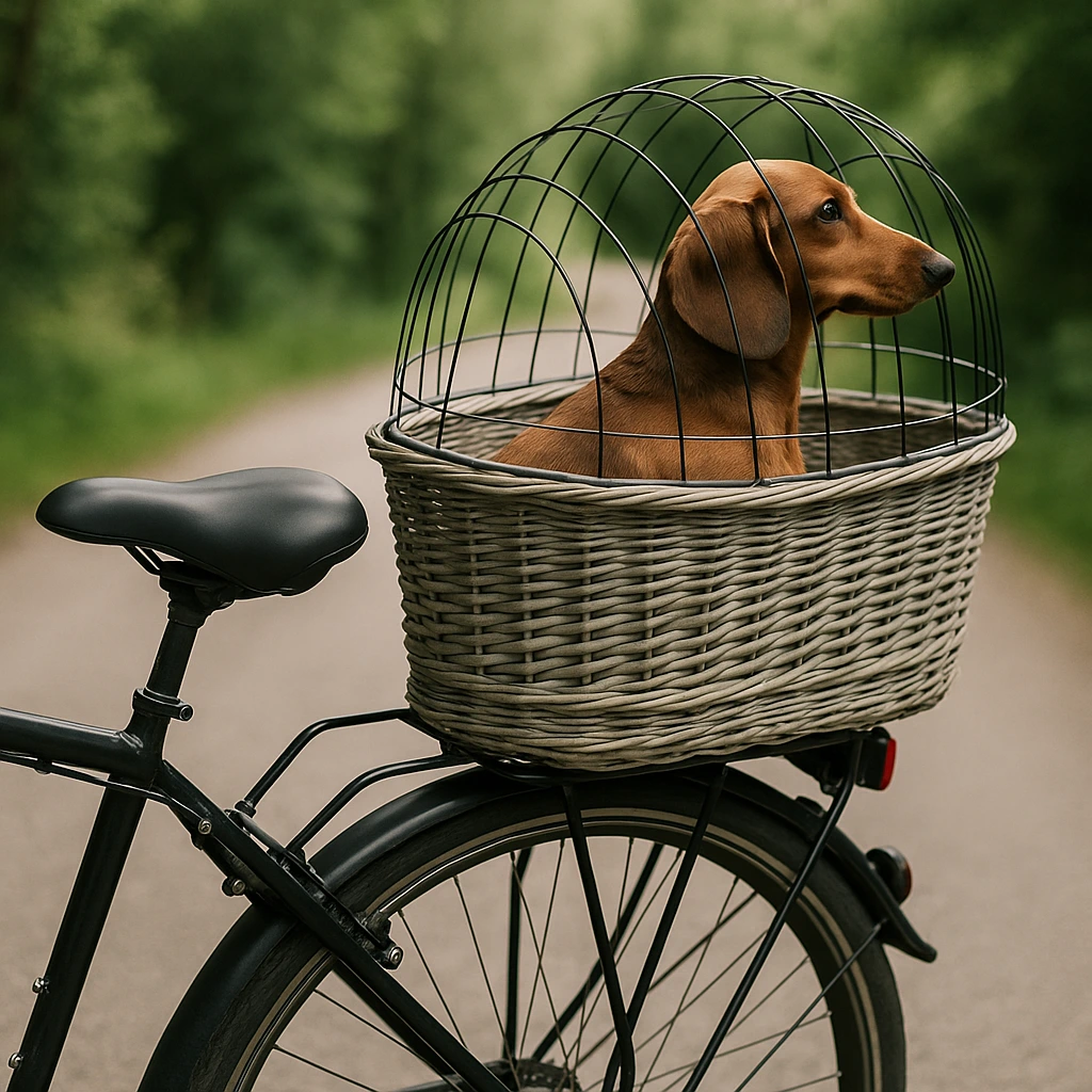 Hundekorb am Fahrrad