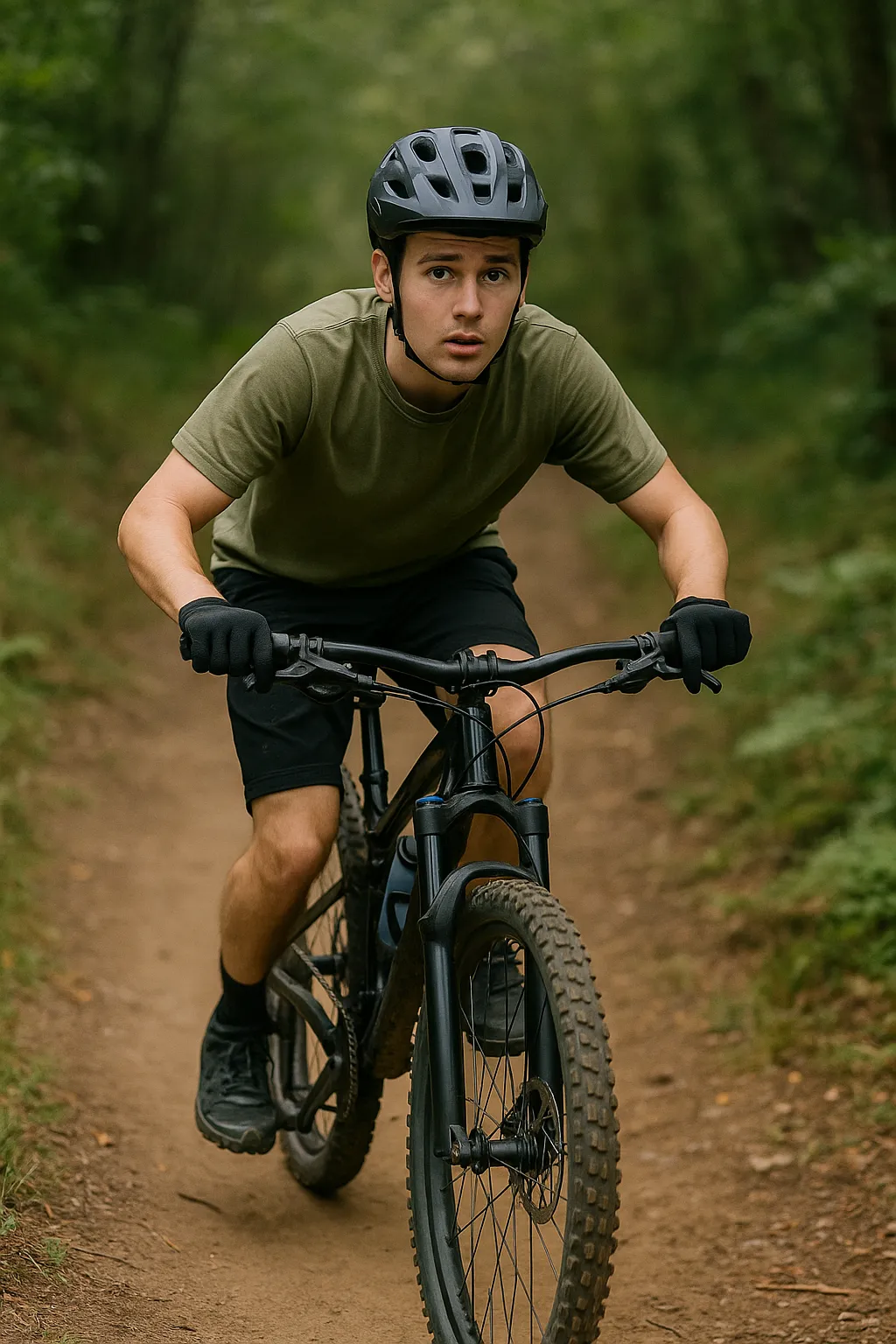 MTB-Einsteiger auf dem Trail