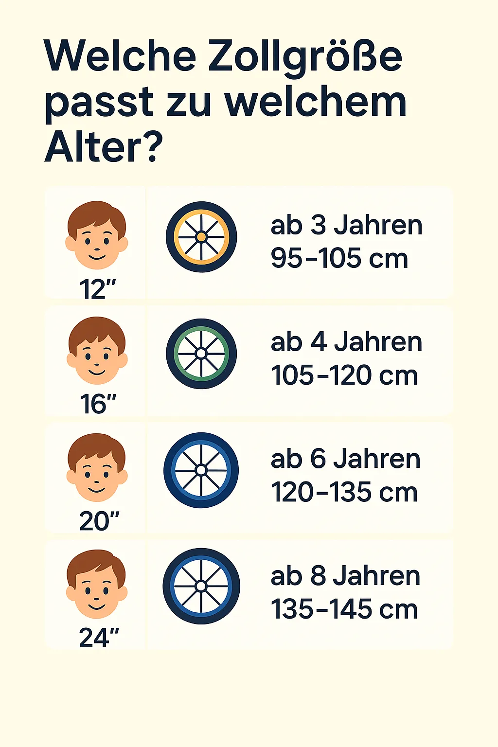 Infografik Zollgröße nach Alter